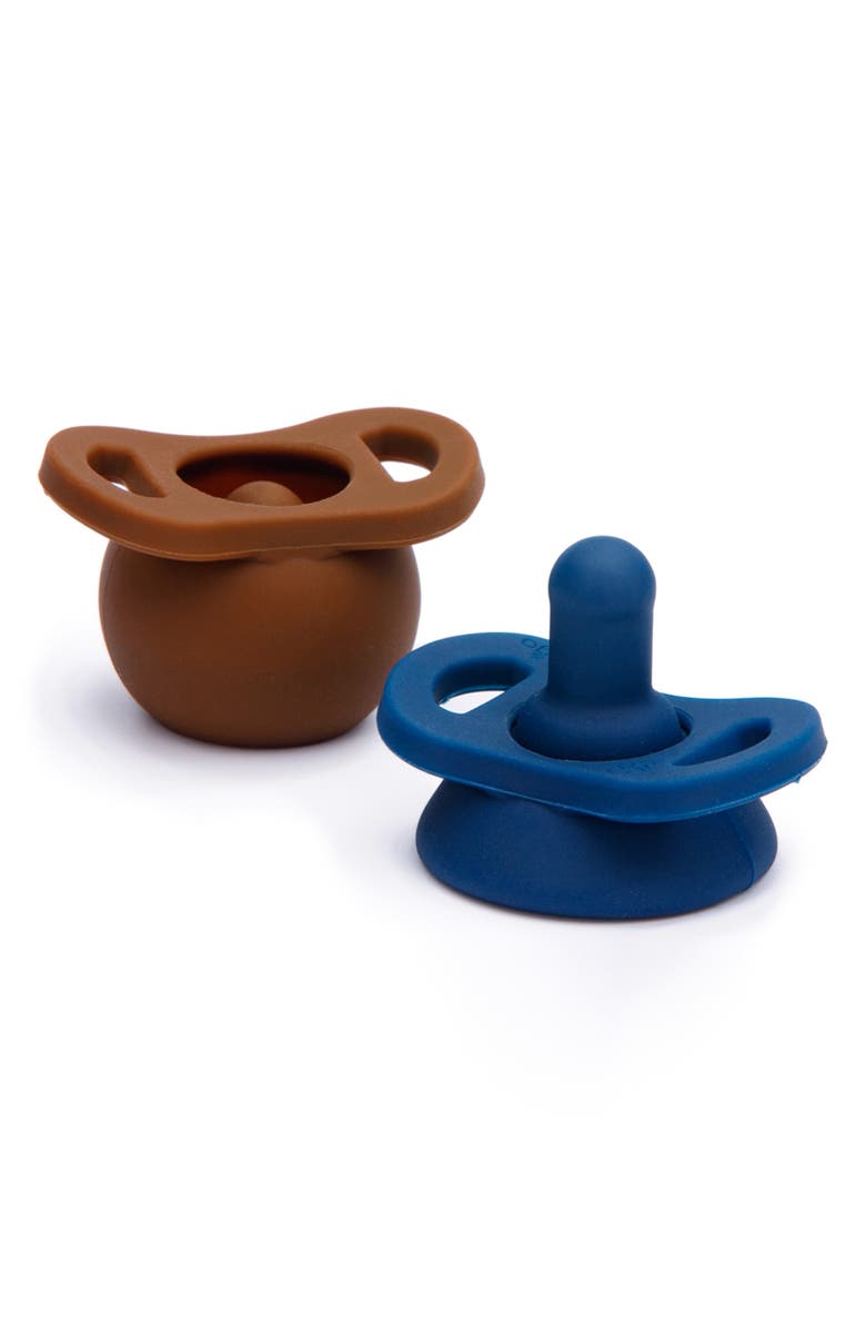Doddle & Co. Pop & Go Pacifier, Main, color, Chocolate And Navy