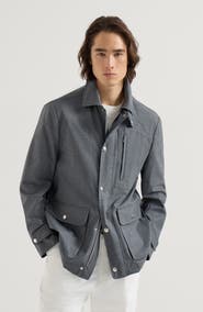 Brunello Cucinelli Bonded fresco field jacket