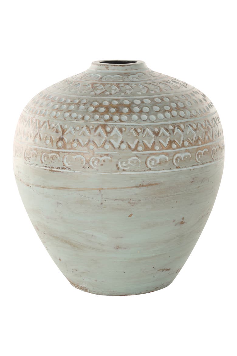 Ceramic Vase, Main, color, GREEN