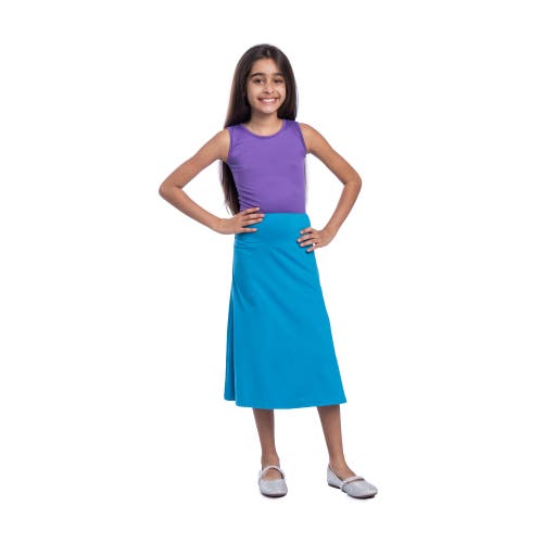 24sevenKid Casual Elastic Waist A-Line Skirt in Blue  product
