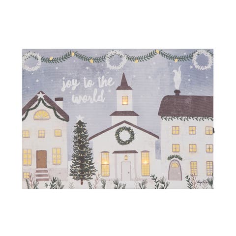 Joy To The World Light-Up Led Wall Art 15.75 x 0.98 x 11.75 Inches.