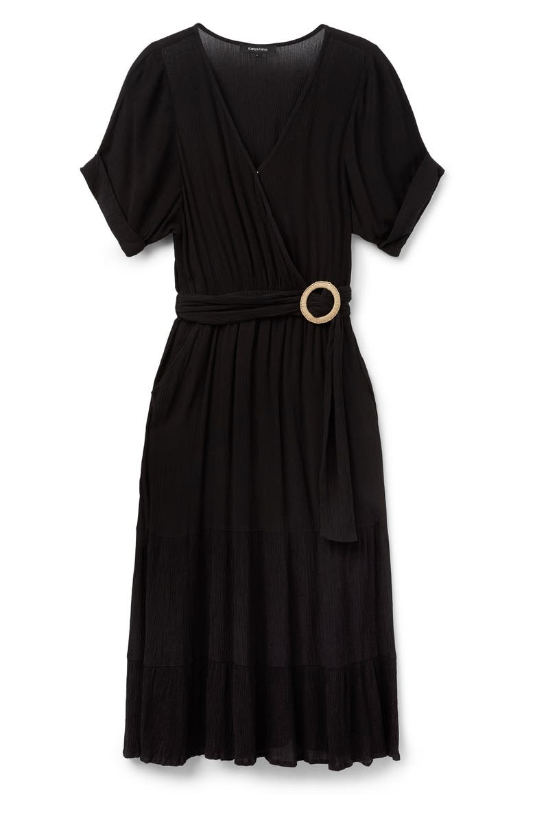 Karen Kane Rattan Buckle Midi Dress, Alternate, color,