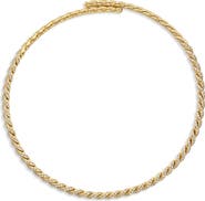 David Yurman Pavé Flexible 18K Gold Necklace with Diamonds