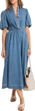 MINT VELVET Denim Twist Midi Dress