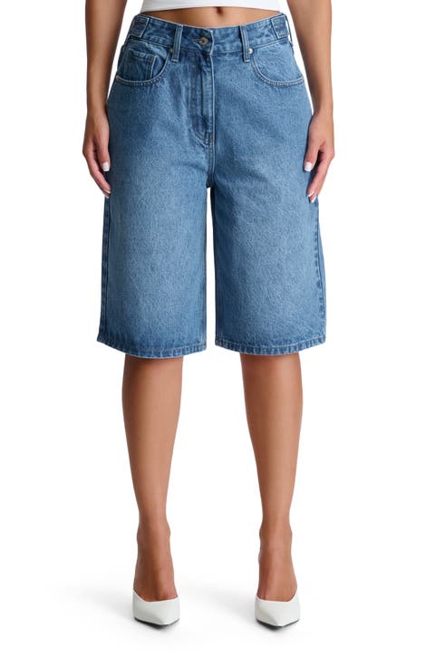 Denim Long Shorts