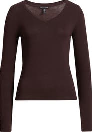 Eileen Fisher V-Neck Long Sleeve T-Shirt
