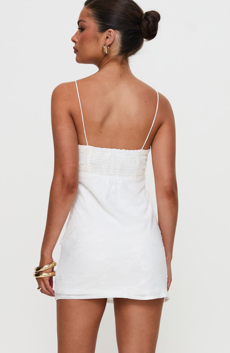 Princess Polly Emilee Lace Trim Minidress, Alternate, color, White