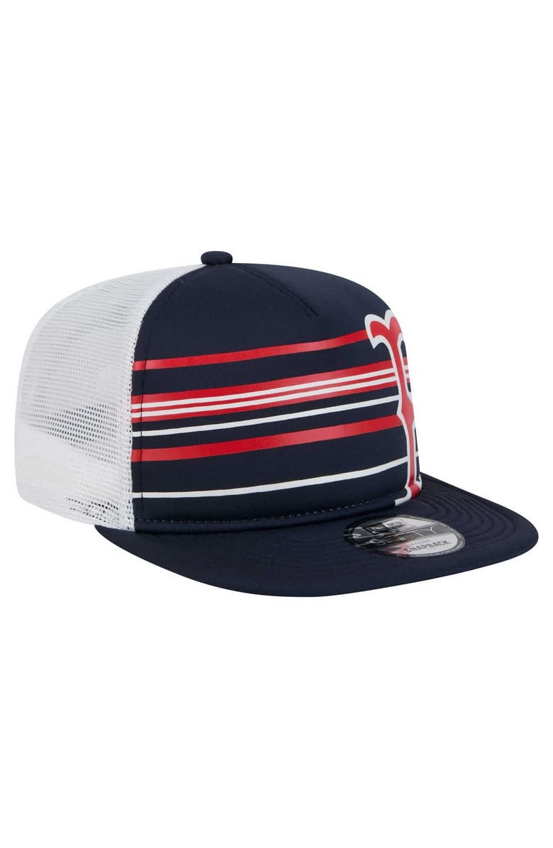 New Era Men's New Era Navy Boston Red Sox 9FIFTY A-Frame Trucker Snapback Hat, Alternate, color, Navy