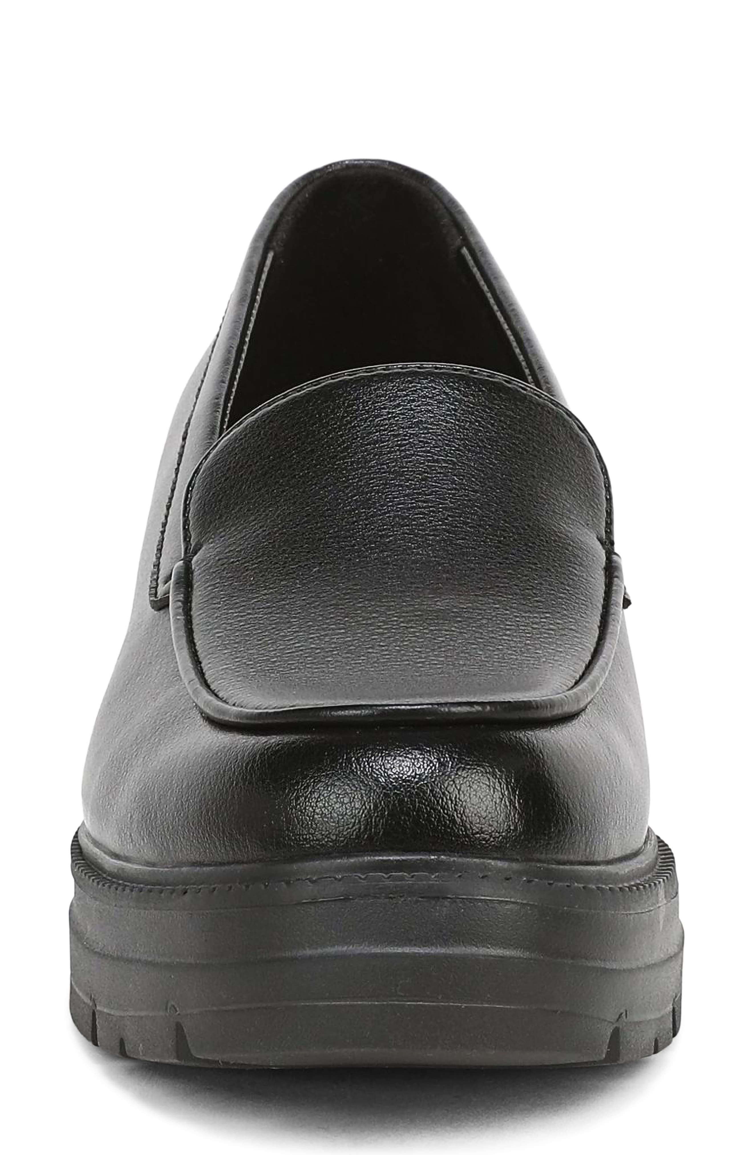 Luly Faux Leather Loafer, Alternate, color, BLACK FAUX LEATHER