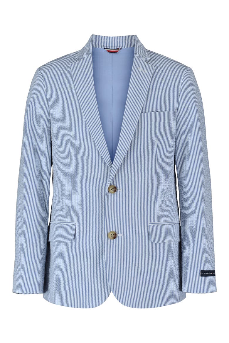 Kids' Seersucker Stripe Sport Coat, Main, color, BLUE