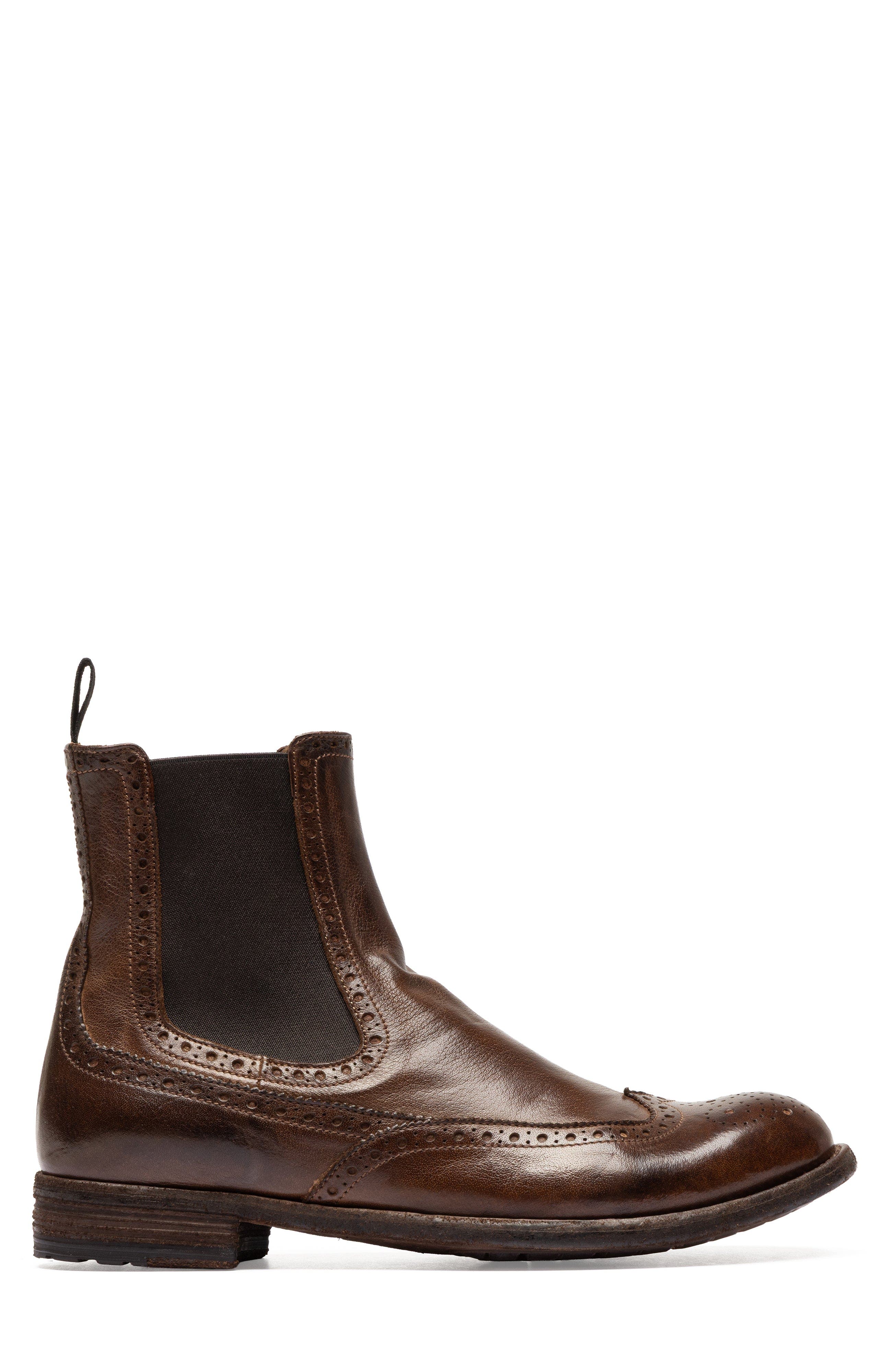 Officine Creative Lexikon 151 Leather Chelsea Boots, Alternate, color, Brown