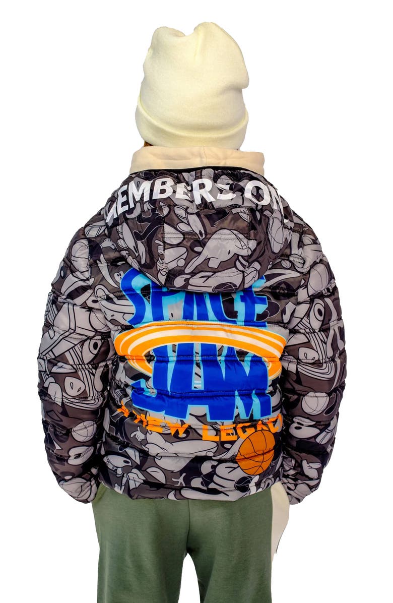 Members Only Boy's Packable Tune Squad Midweight Jacket, Alternate, color, Black