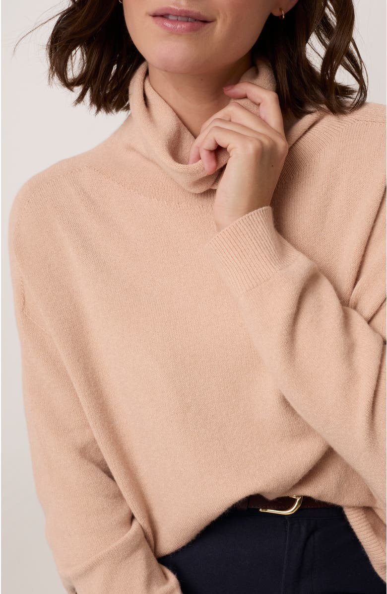 Celtic & Co. Slouchy Roll Neck Jumper, Alternate, color, Peony