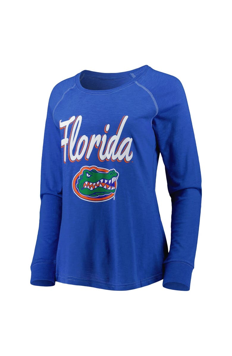 BOXERCRAFT Women's Royal Florida Gators Payton Elbow Patch Slub Raglan Long Sleeve T-Shirt, Alternate, color, 