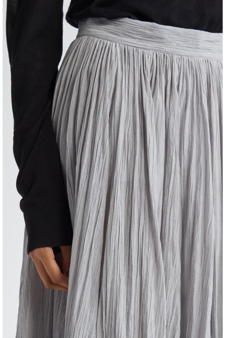 Semisheer Plissé Maxi Skirt, Alternate, color, PALE GREY