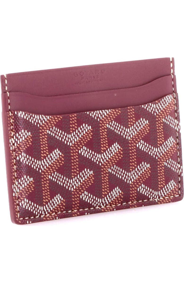 Pre-Owned Goyard Saint Sulpice Card Holder Coated Canvas, Alternate, color, Red