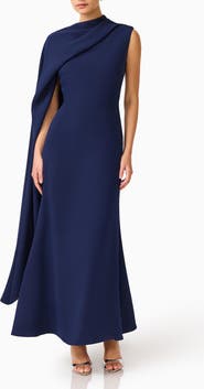 Elliatt Leonara Asymmetric Cape Dress