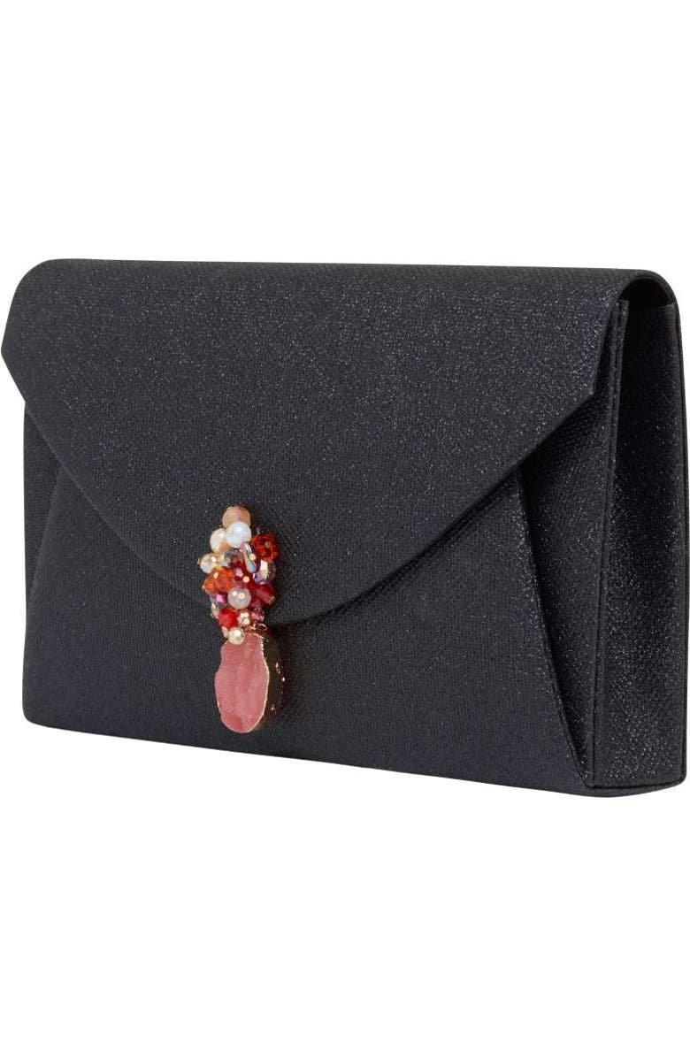 LarAllan Mabel Oversized Envelope Clutch, Alternate, color, Black