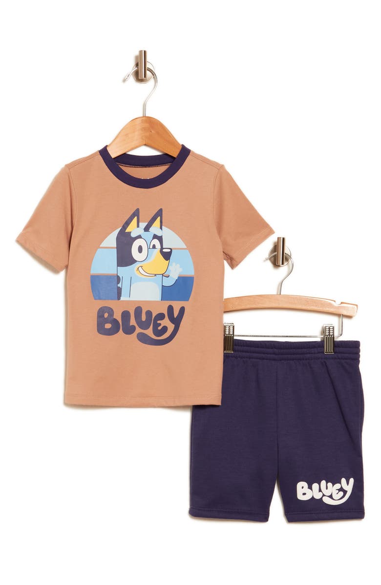Happy Threads Kids' Bluey Graphic T-Shirt & Shorts Set, Main, color,