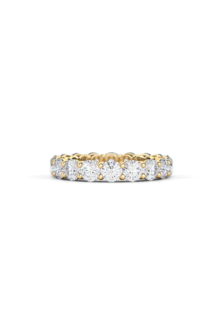 Round Cut Lab Created Diamond 18K Gold Eternity Band Ring, Main, color, YELLOW GOLD