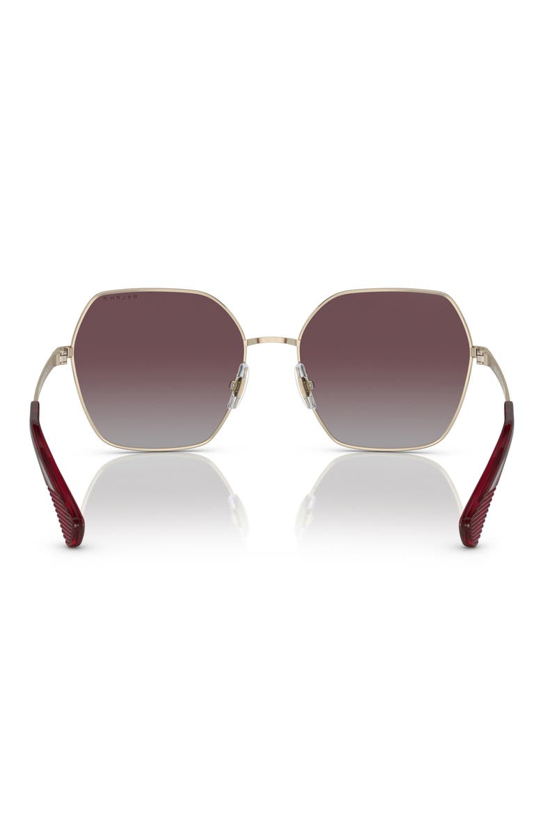 58mm Polarized Gradient Square Sunglasses, Alternate, color, BORDEAUX / GRADIENT PURPLE