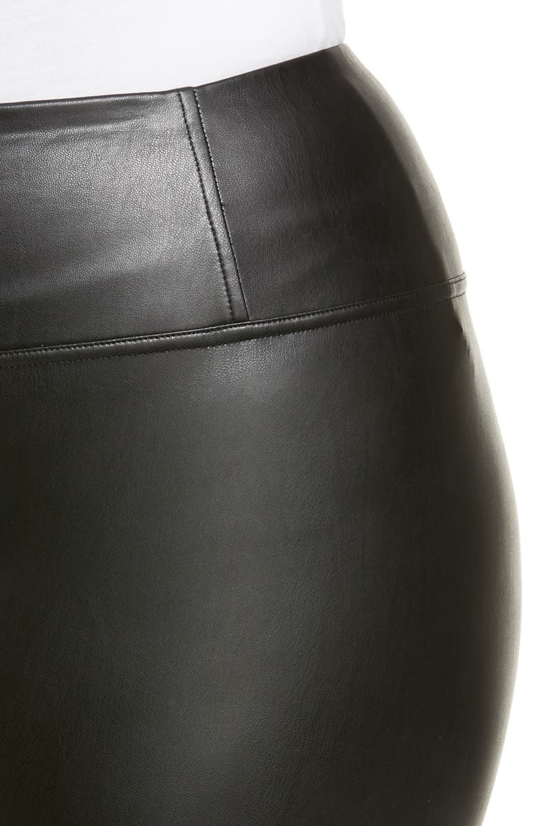 BP. Faux Leather Leggings, Alternate, color, Black