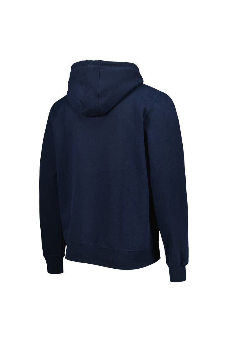 Men's New Era College Navy Seattle Seahawks Ink Dye Pullover Hoodie, Alternate, color, Blue