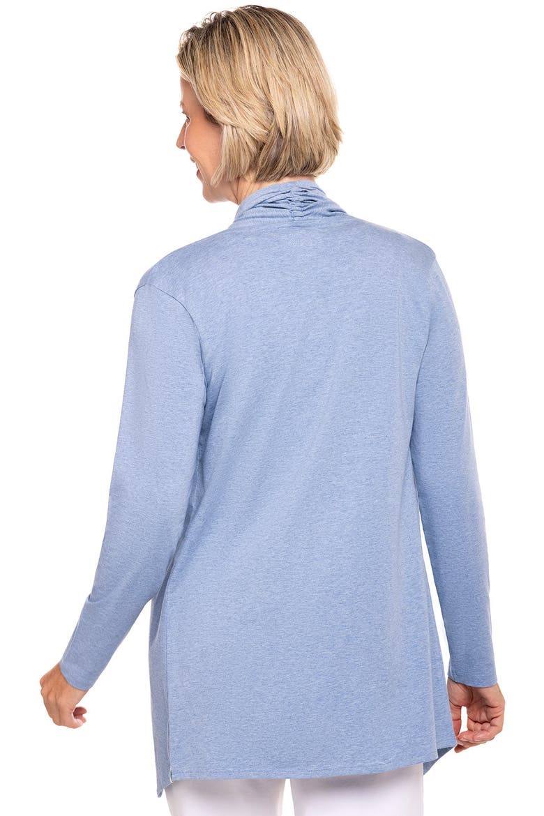 Women's Marietas Long Sleeve Sun Wrap, UPF 50+ Sun Protection, Alternate, color, Light Blue Heather