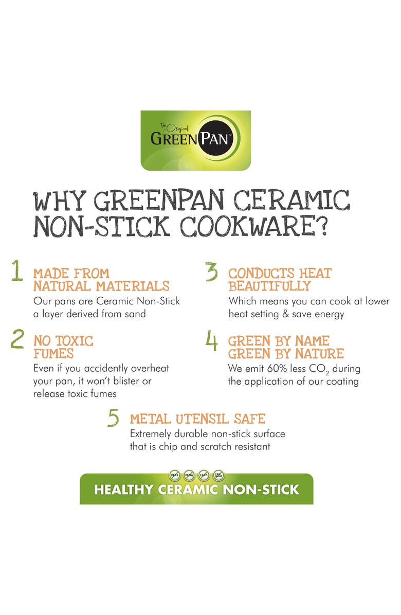 GreenPan Paris 10-Inch & 12-Inch Anodized Aluminum Ceramic Nonstick Frying Pan Set, Alternate, color, Grey