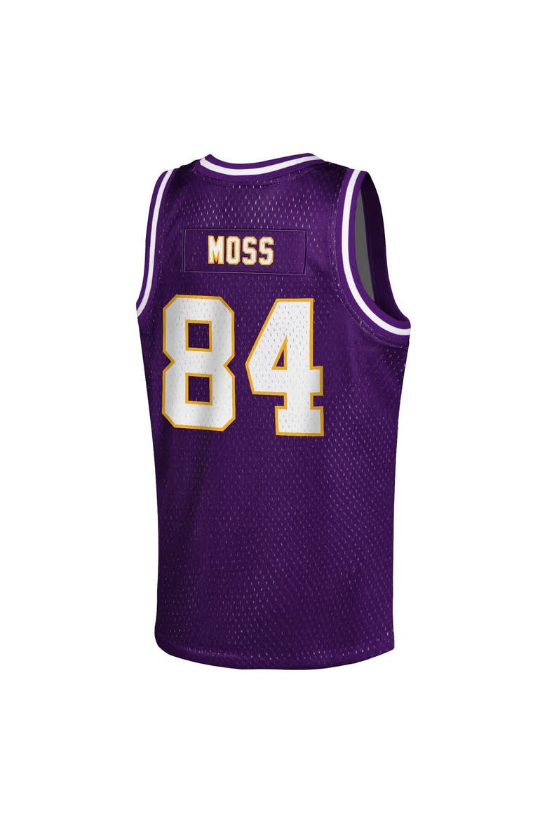Youth Mitchell & Ness Randy Moss Purple Minnesota Vikings Retired Player NFL Basketball Fashion Jersey, Alternate, color, Purple
