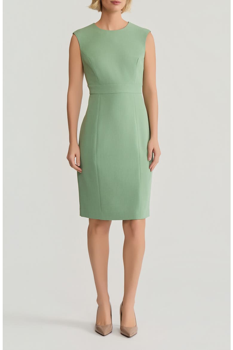Cap Sleeve Sheath Dress, Main, color, LODEN DUSK