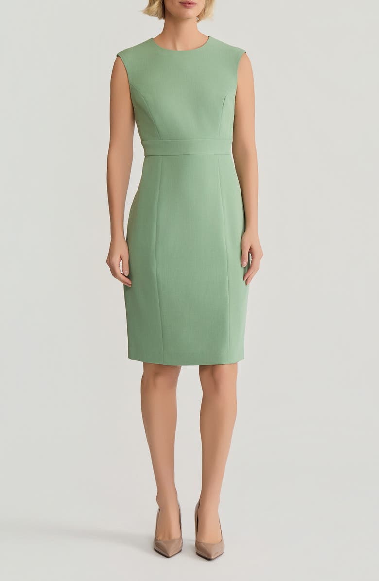 KASPER Cap Sleeve Sheath Dress, Main, color, Loden Dusk