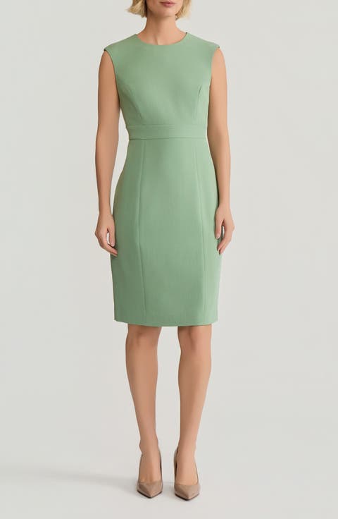 Cap Sleeve Sheath Dress (Regular & Petite)