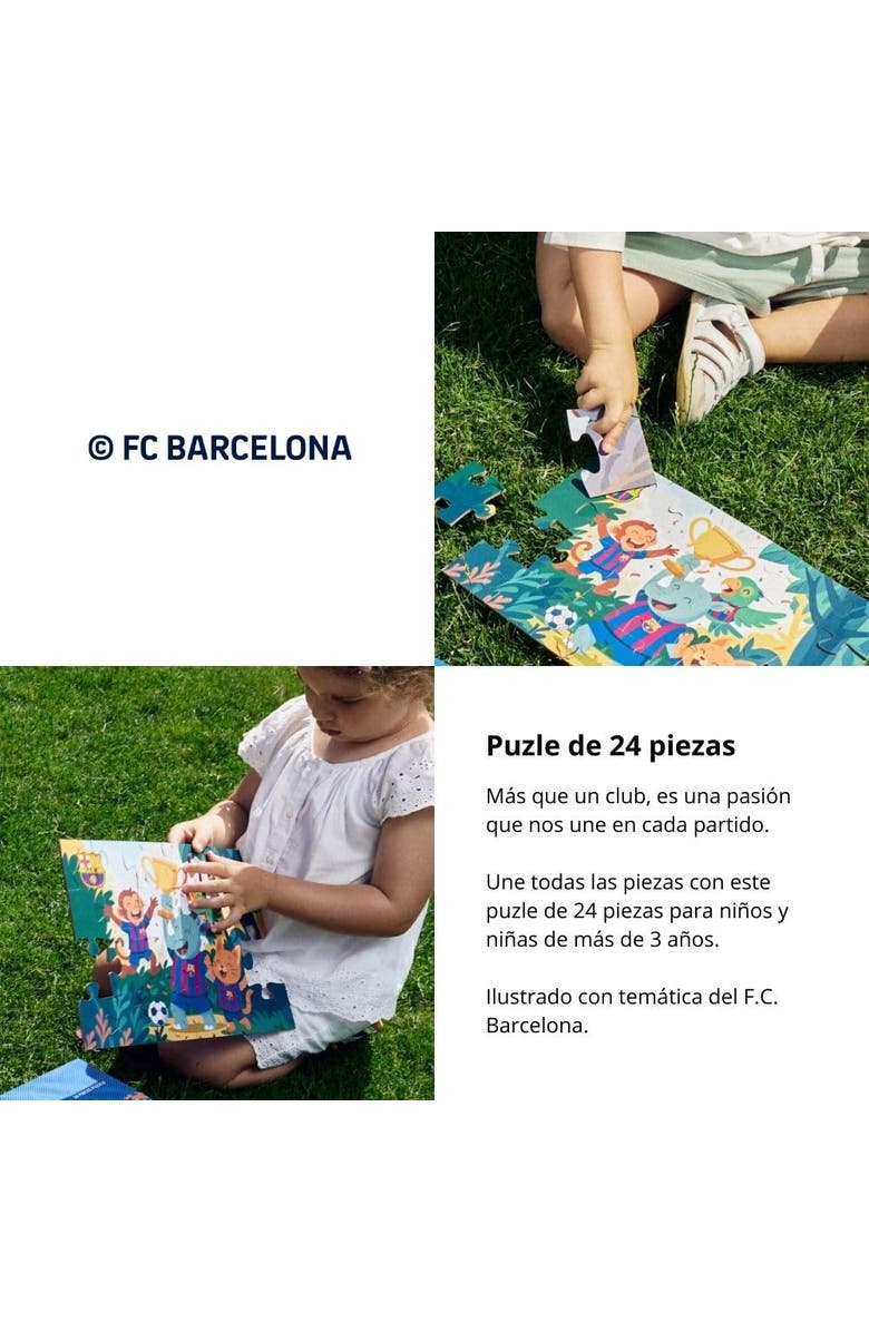 Miniland FC Barcelona Soccer 24 Piece Children's Jigsaw Puzzle, Alternate, color, Multi