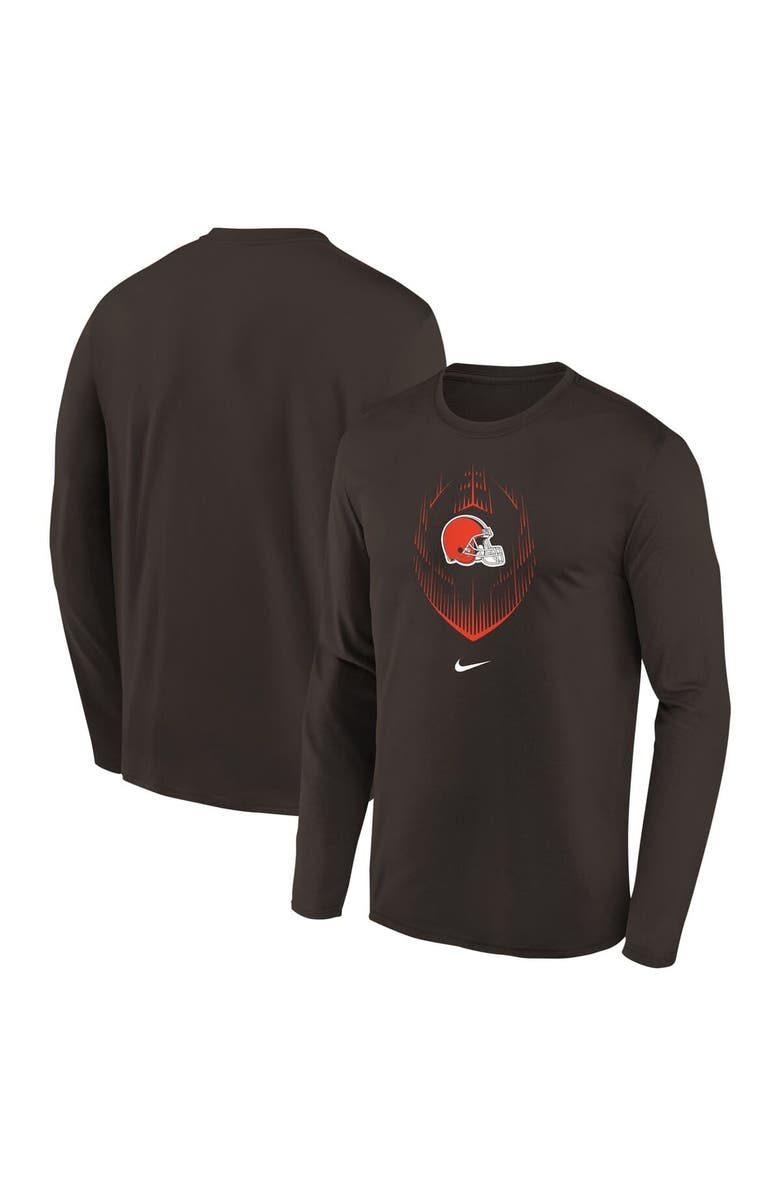 Nike Preschool Nike Brown Cleveland Browns Legend Icon Long Sleeve T-Shirt, Main, color, Brown