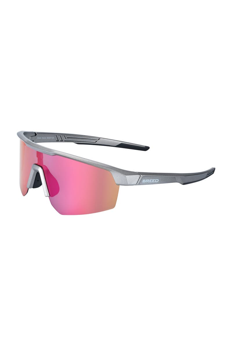 Nyxon Polarized Mens Sunglasses, Main, color, Silver/Purple