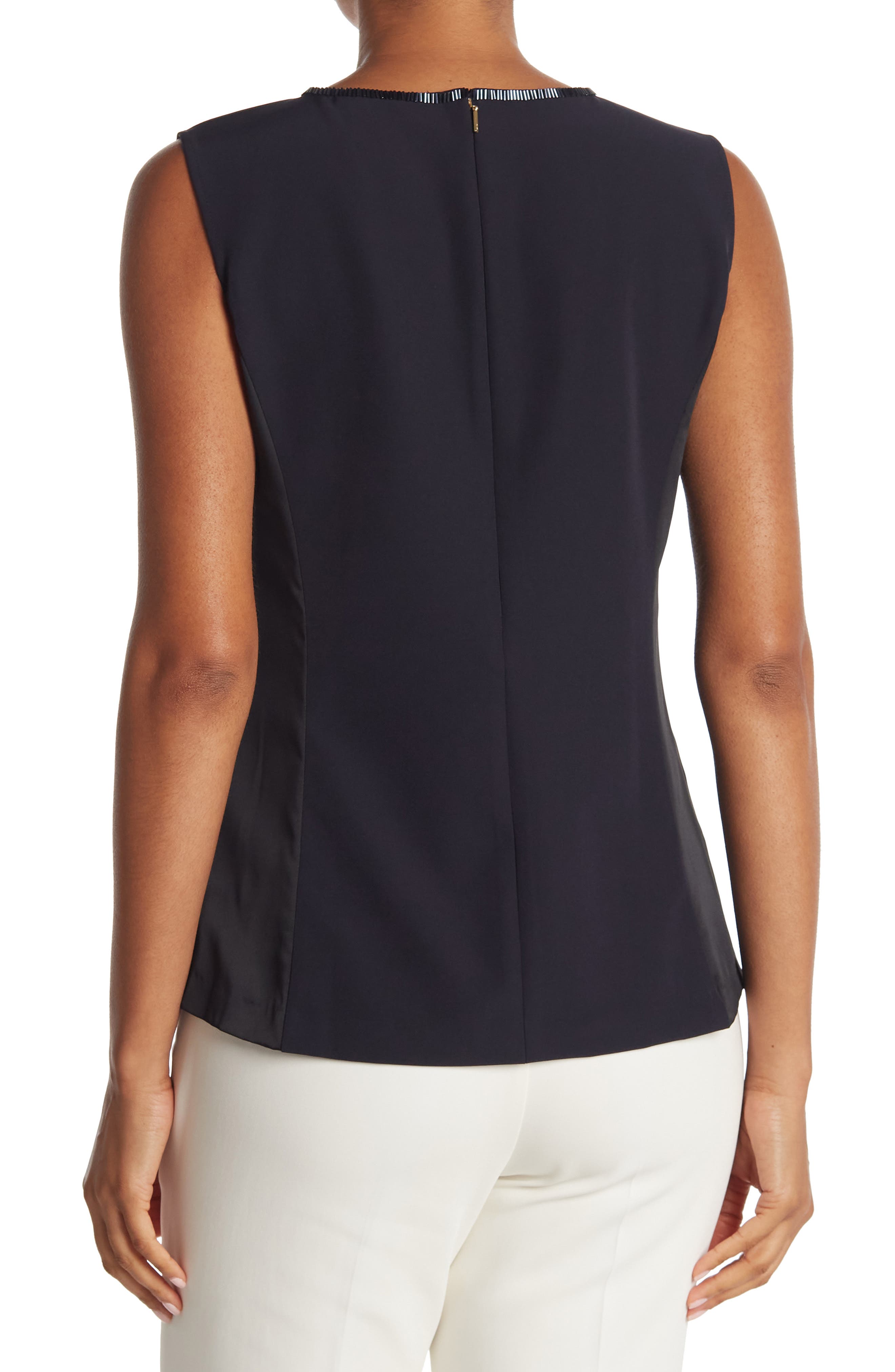 Donna Karan New York DONNA KARAN V-Neck Column Shell Tank (Women ...