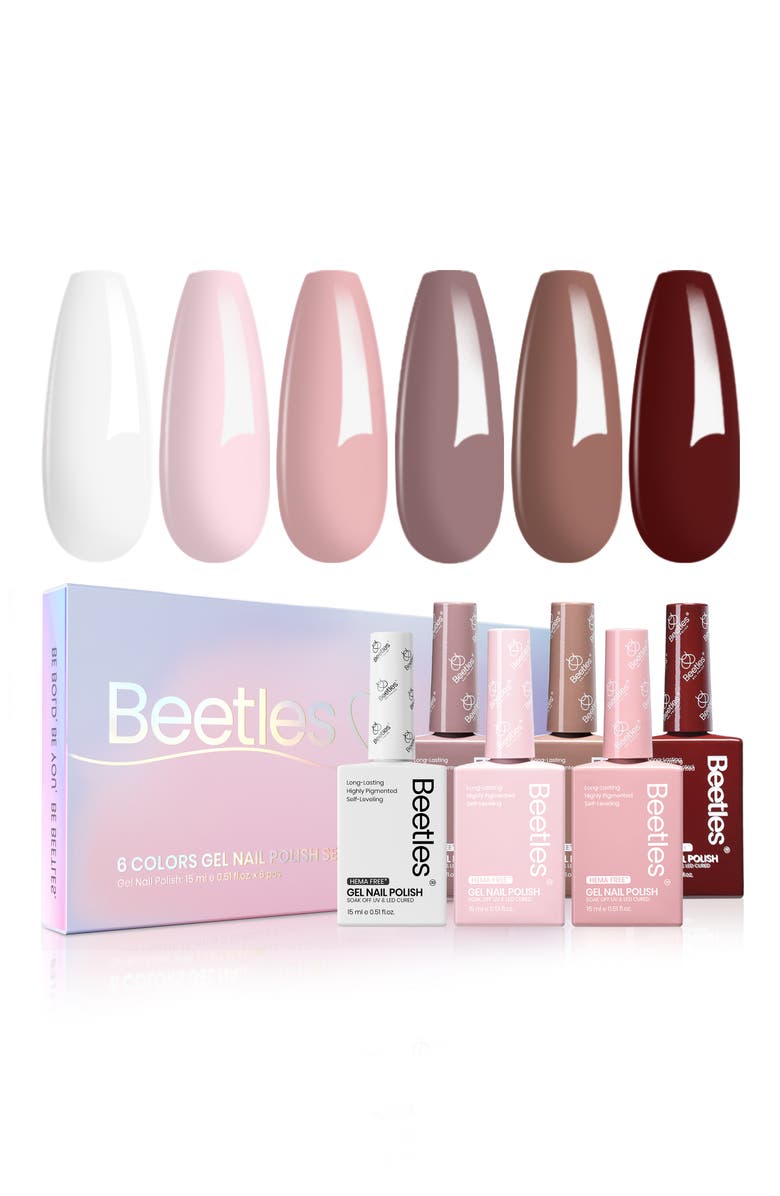 Beetles Neutral Gel Polish Set 6 Colors, Main, color, Nude Pink Brown