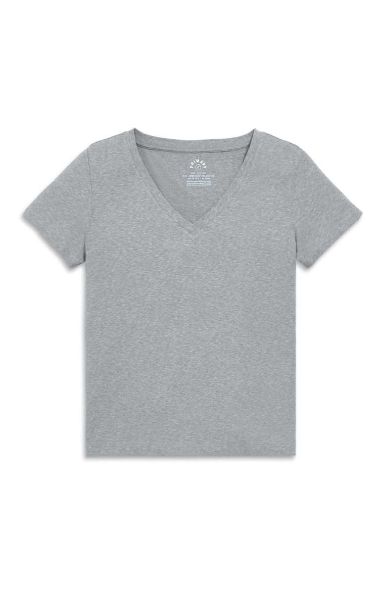 Primary Adult Heathered Easy V-Neck Tee, Main, color, Heather Gray