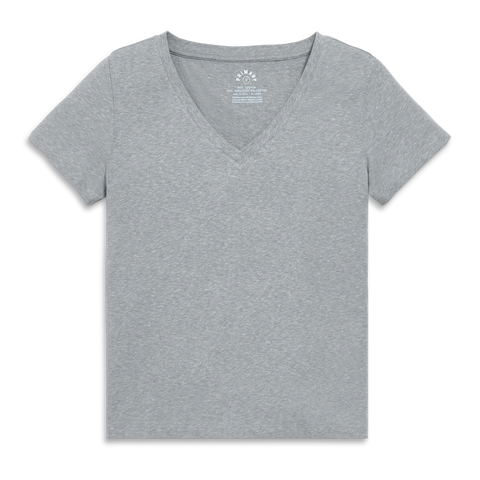Adult Heathered Easy V-Neck Tee (Women's Fit)