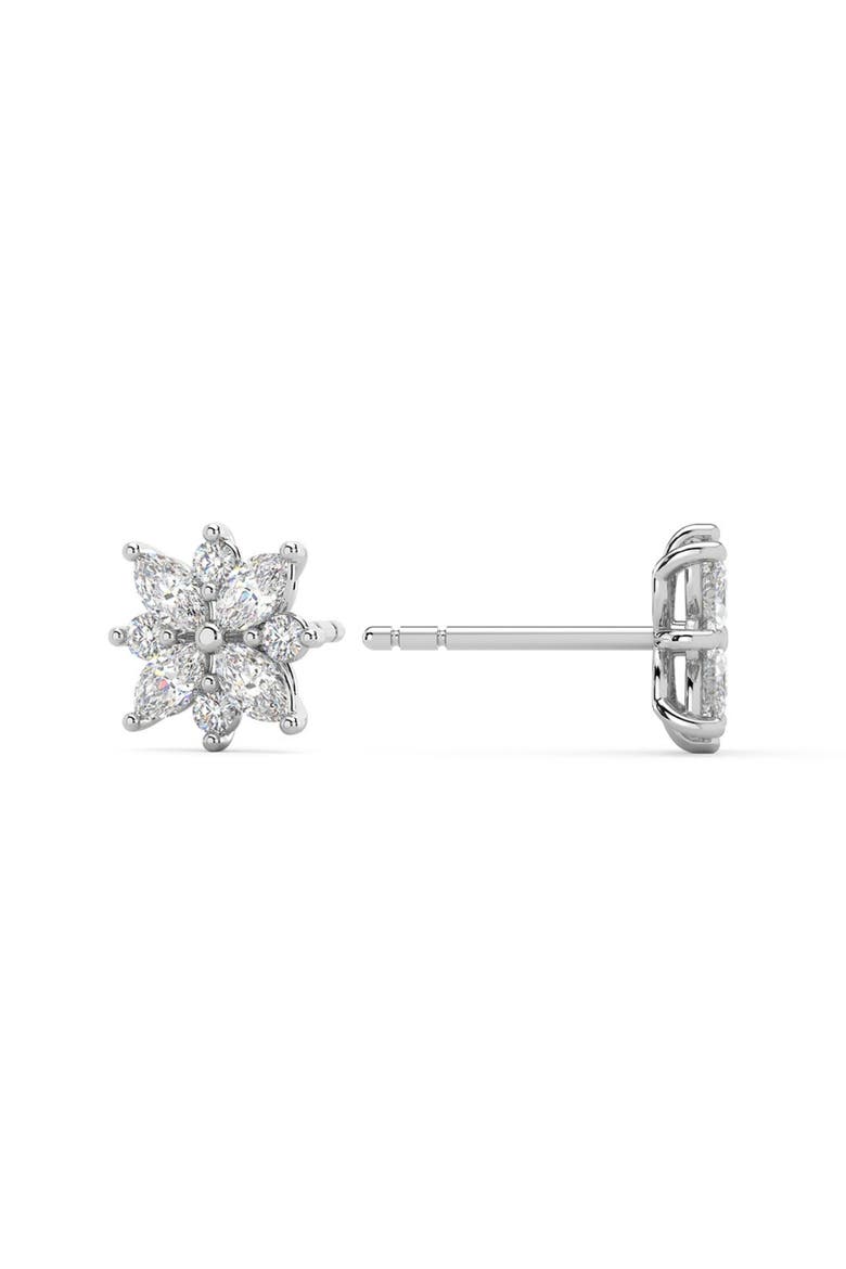 1/2Ct Marquise Star Diamond Earrings 14k Gold Earrings Lab Grown, Alternate, color, 14k White Gold