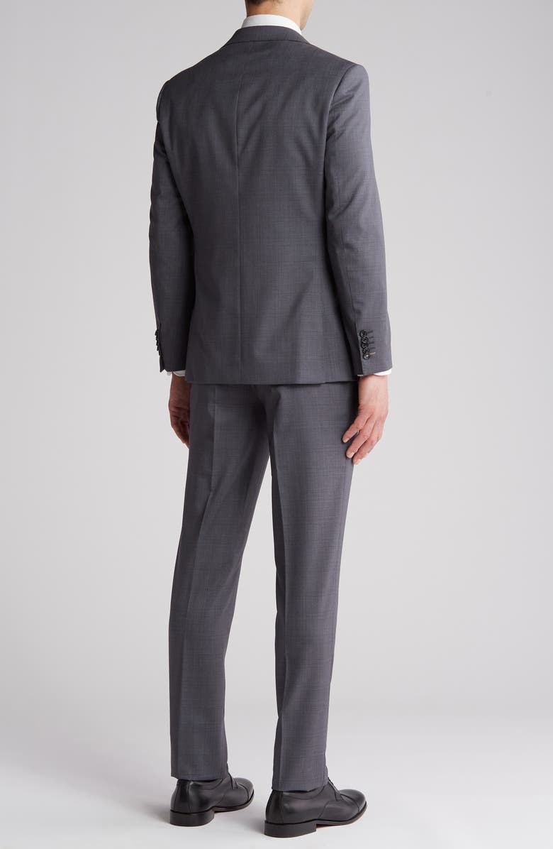 English Laundry Plaid Trim Fit Wool Blend Two-Piece Suit, Alternate, color, Gray
