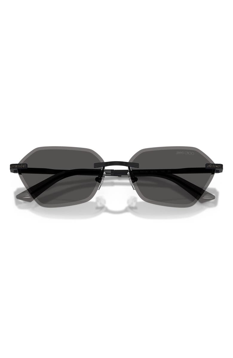 Jimmy Choo Abby 58mm Irregular Sunglasses, Alternate, color, 