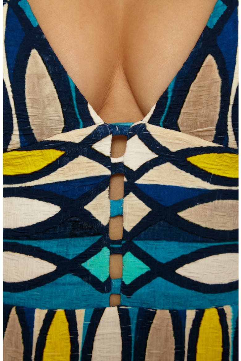 Paros Empire Waist One-Piece Swimsuit, Alternate, color, MULTI