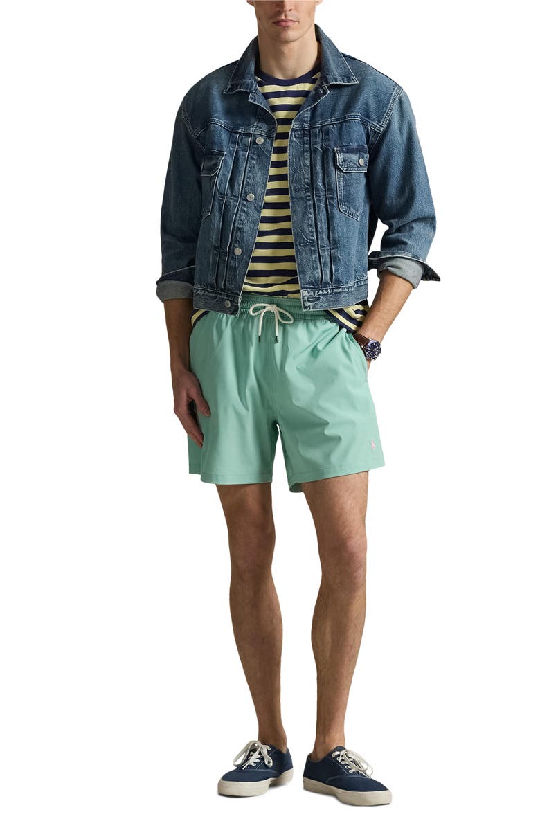 Polo Ralph Lauren Traveler Classic Swim Trunks, Alternate, color, Celadon