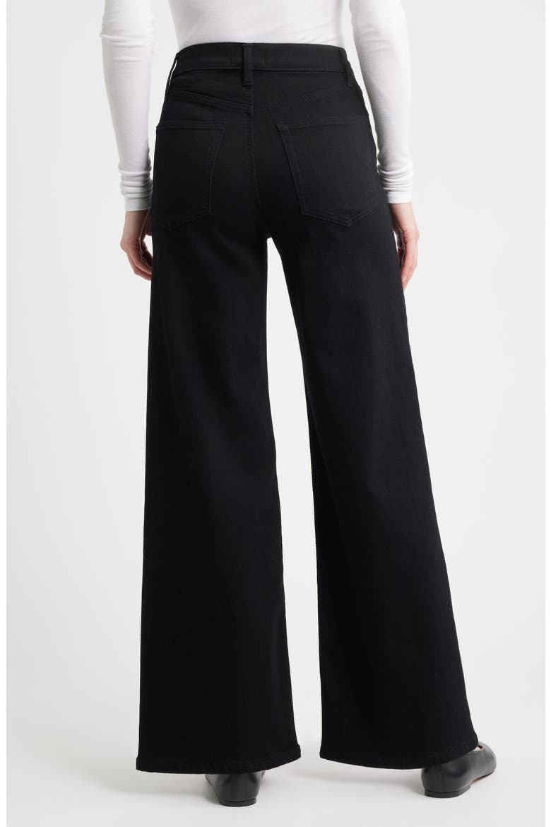 Le Slim Palazzo High Waist Wide Leg Jeans, Alternate, color, BLACK