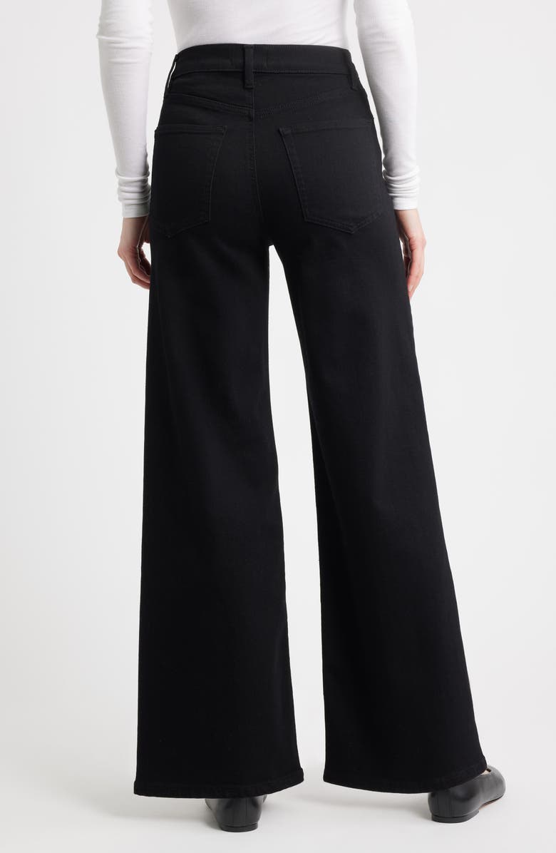 FRAME Le Slim Palazzo High Waist Wide Leg Jeans, Alternate, color, Black