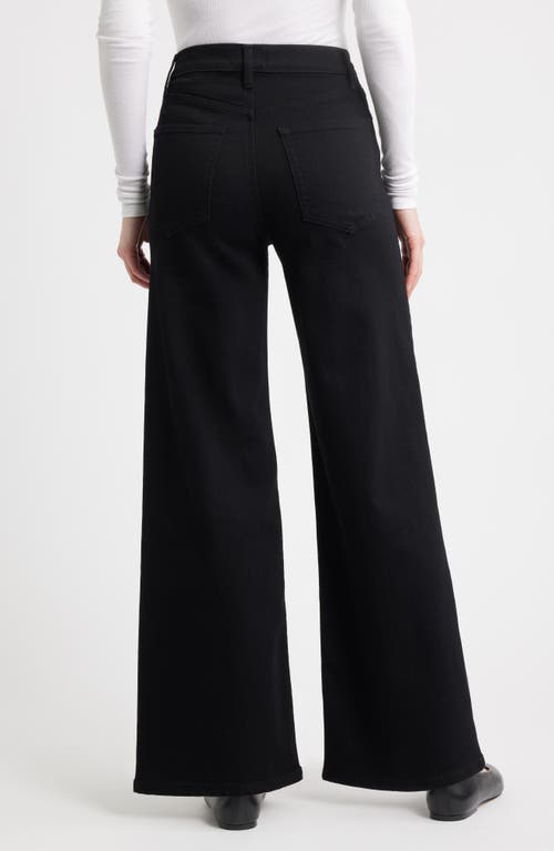 Frame Le Slim Palazzo High Waist Wide Leg Jeans In Black
