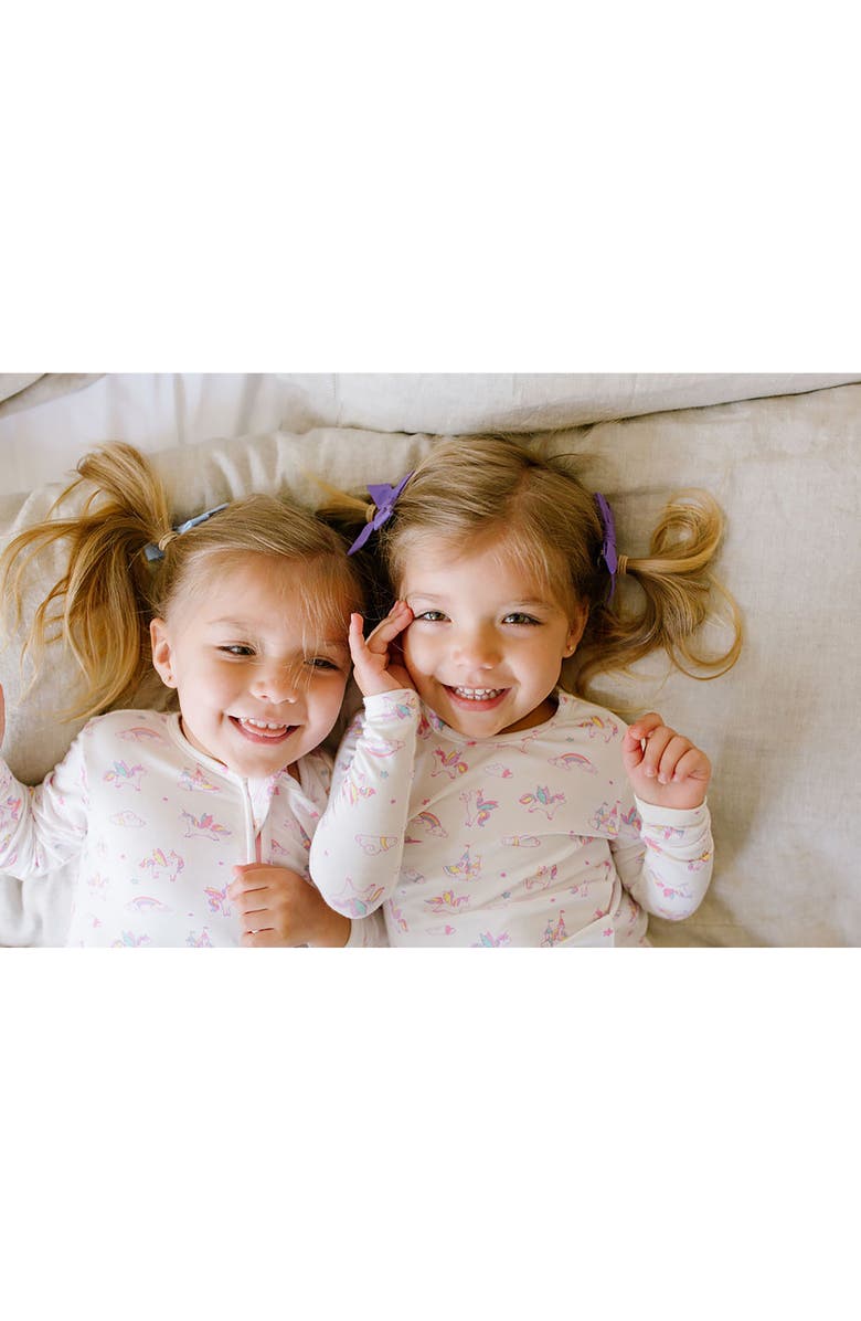 Bellabu Bear Kids' Unicorn Fitted Two-Piece Pajamas, Alternate, color, 