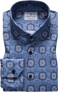 Emanuel Berg Modern Fit 4 Flex Stretch Knit Button-Up Shirt